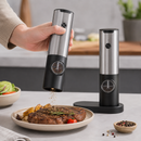 Moedor Automático Elétrico de Sal e Pimenta – Kit com 1 ou 2 Peças
