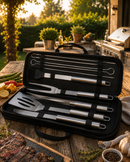 Kit Churrasco Premium com 9 Utensílios e Estojo | O Presente Perfeito para o Dia dos Pais