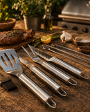 Kit Churrasco Premium com 9 Utensílios e Estojo | O Presente Perfeito para o Dia dos Pais