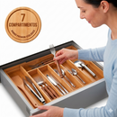 Porta Talheres Organizador Extensível em MDF