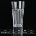 Caneca de Plástico Acrílico PC Resistente a Quedas – Copo Octogonal Transparente para Bar e Restaurante