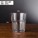 Caneca de Plástico Acrílico PC Resistente a Quedas – Copo Octogonal Transparente para Bar e Restaurante