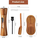 Moedor de Temperos de Madeira com Suporte – Kit Moedor de Sal e Pimenta