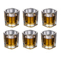 Conjunto de Copos Shot Quadrados Transparentes 70ml – Kit com 2, 4 ou 6 Peças