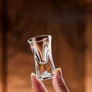 Conjunto de 6 Copos Shot de Vidro – Fundo Iceberg Transparente para Bar e Festas