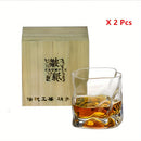 Copo de Whiskey Estilo Japonês com Caixa de Madeira – Cristal EDO Premium