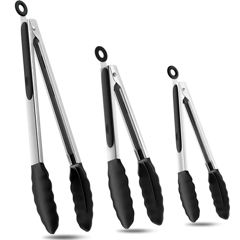 Pinça de Silicone para Churrasco e Cozinha – Multiuso para Salada, Grelha e Servir