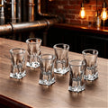 Conjunto de 6 Copos Shot de Vidro – Fundo Iceberg Transparente para Bar e Festas