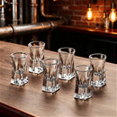 Conjunto de 6 Copos Shot de Vidro – Fundo Iceberg Transparente para Bar e Festas