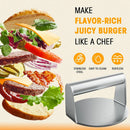 Prensa de Hambúrguer em Aço Inox 430 – Modelador Circular para Burger Artesanal