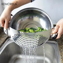 Escorredor Lateral de Inox para Panela – Filtro Antivazamento para Arroz e Legumes