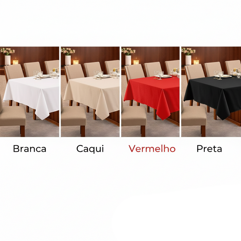 Toalha de Mesa Oxford Tecido Grosso 2,00 m x 1,50 m Mesa de 6 Cadeiras Linda Casa Buffet Decoração