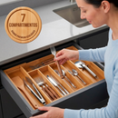 Porta Talheres De Para Gaveta Organizador Extensível Ajustável 7 Divisórias