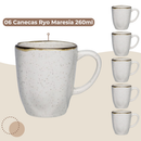 Conjunto de 6 Canecas de Café e Chá Ryo Maresia (260ml) Oxford