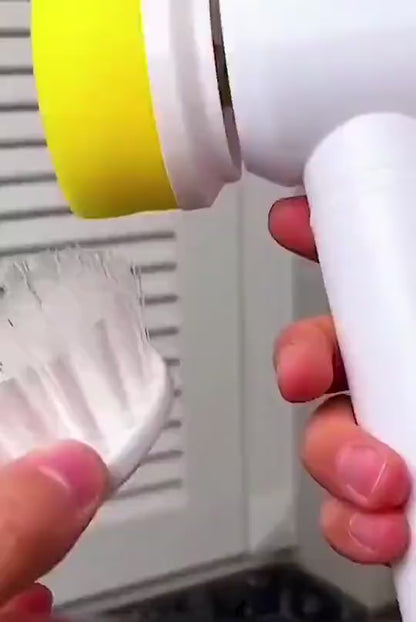 Escova Elétrica de Limpeza 5 em 1 Sem Fio – Praticidade para Sua Casa