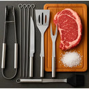 Kit Churrasco Premium com 9 Utensílios e Estojo | O Presente Perfeito para o Dia dos Pais